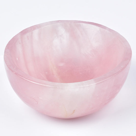 Large Rose Quartz Crystal Bowl Hand (Rose Quartz / Large)