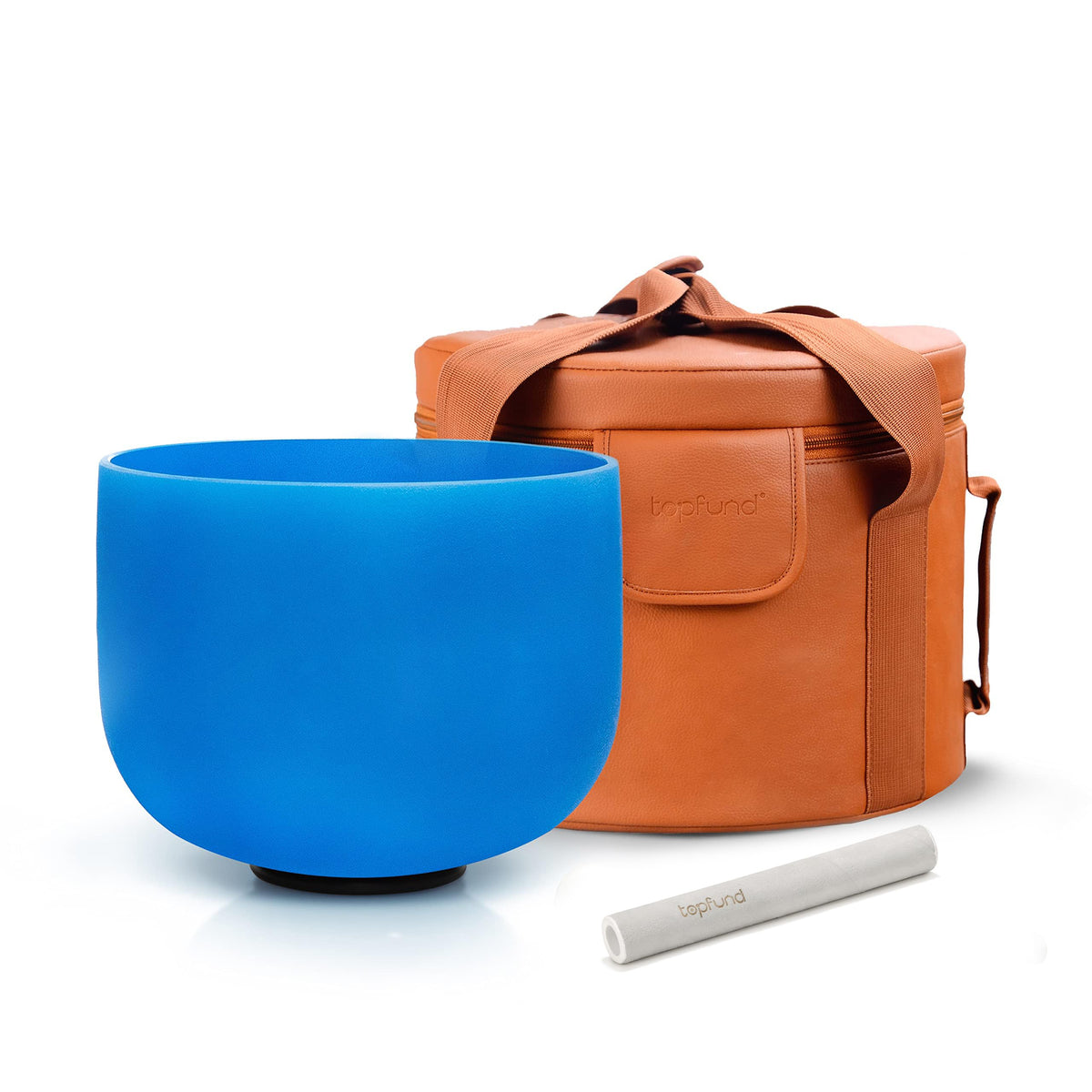 Blue G# Note Crystal Singing Bowl 8 inch Zeal Chakra with Artificial Leather Carrying Case and Suede Mallet (8 inch / Blue G# Note)