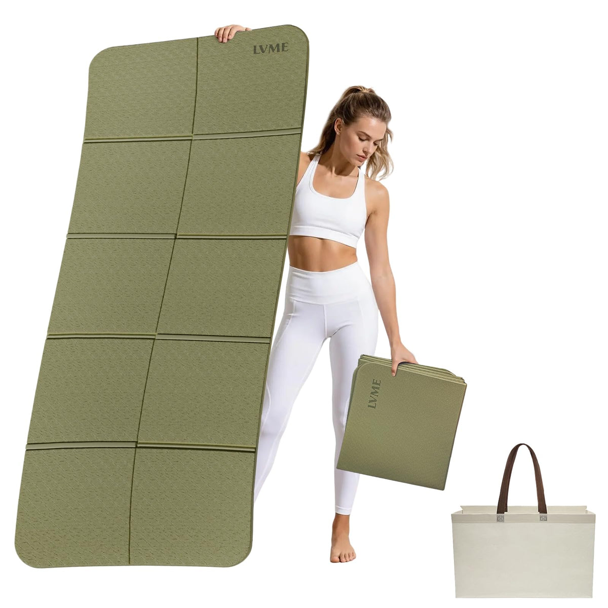 Foldable Yoga Mat (Sage Green)