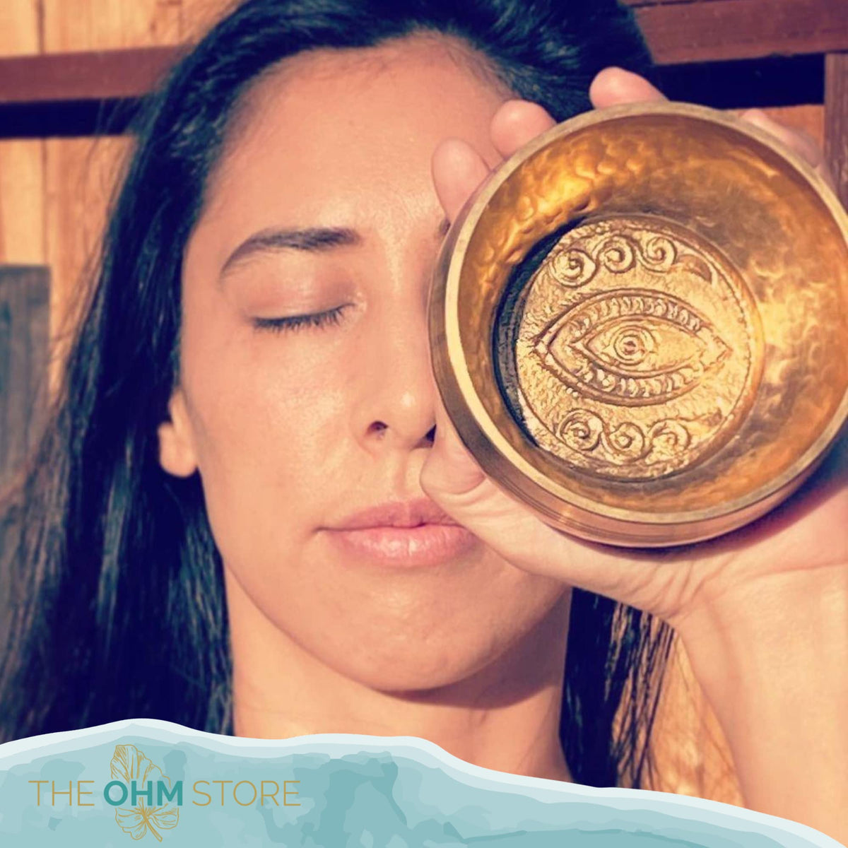 Tibetan Singing Bowl Set with Healing Mantra Engravings (4 Inch Yoni Bowl)