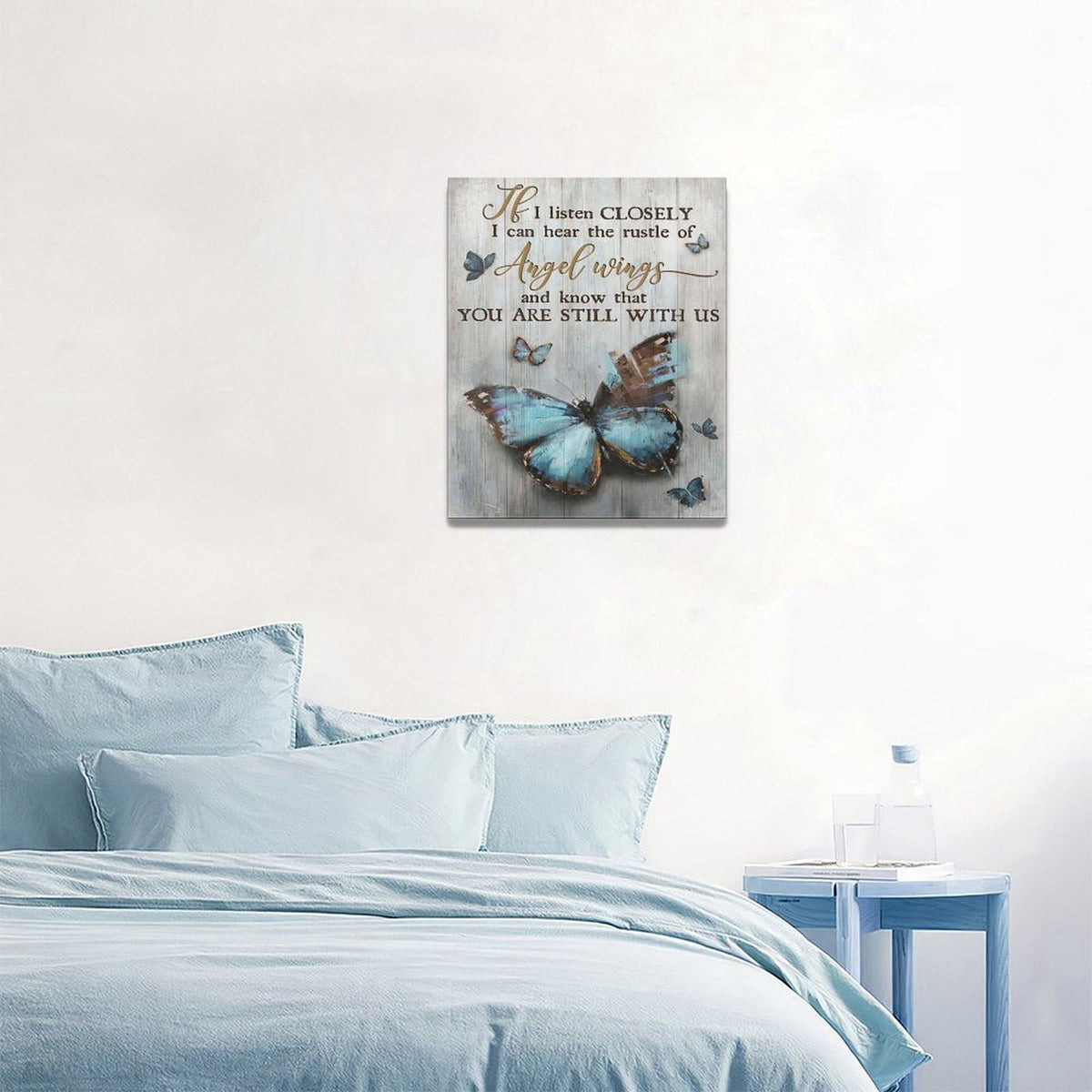 Farmhouse Butterfly Wall Art Butterfly Pictures Wall Decor Vintage Butterfly Canvas Painting Prints Modern Artwork Home Decoration for Bathroom Bedroom Living Room 16"x20" (Vintage Butterfly / 20"L x 16"W)