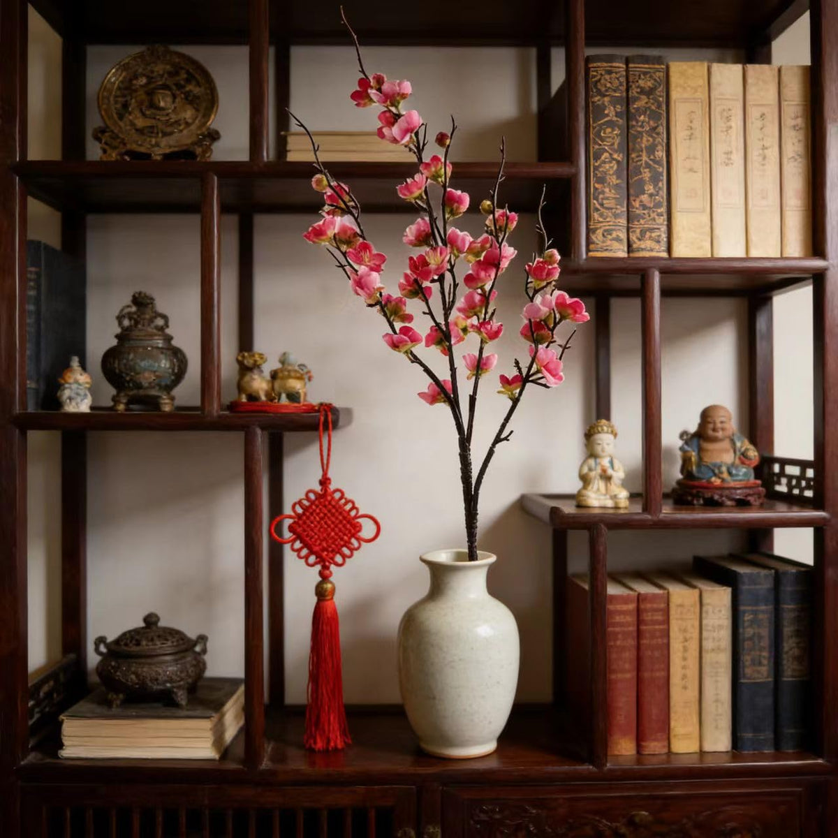 2026 Vietnamese New Year Artificial Plum Blossom Branch (Dk.pink)