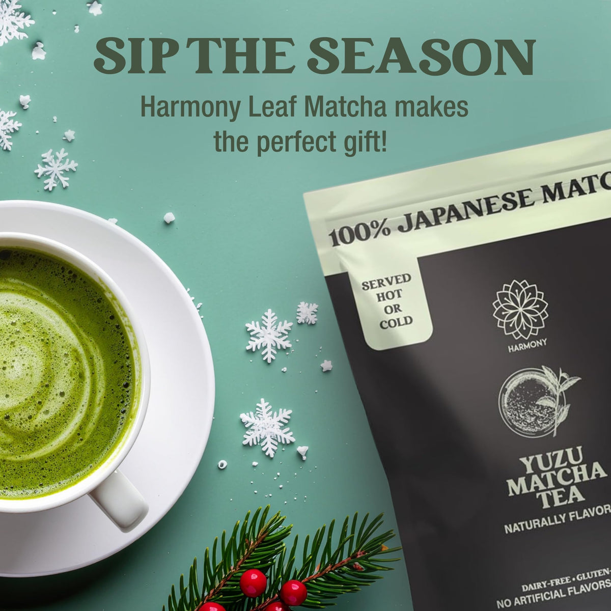 Harmony Yuzu Matcha Powder 7.05 oz Bag (20 Servings)