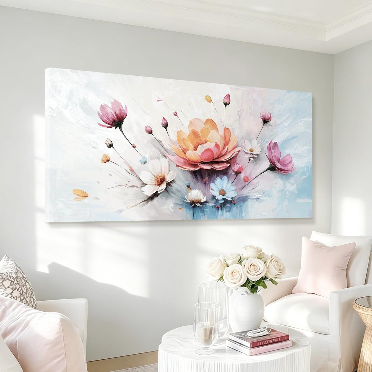 Large Wall Art (Colorful Wall Art / 58"Lx29"W)