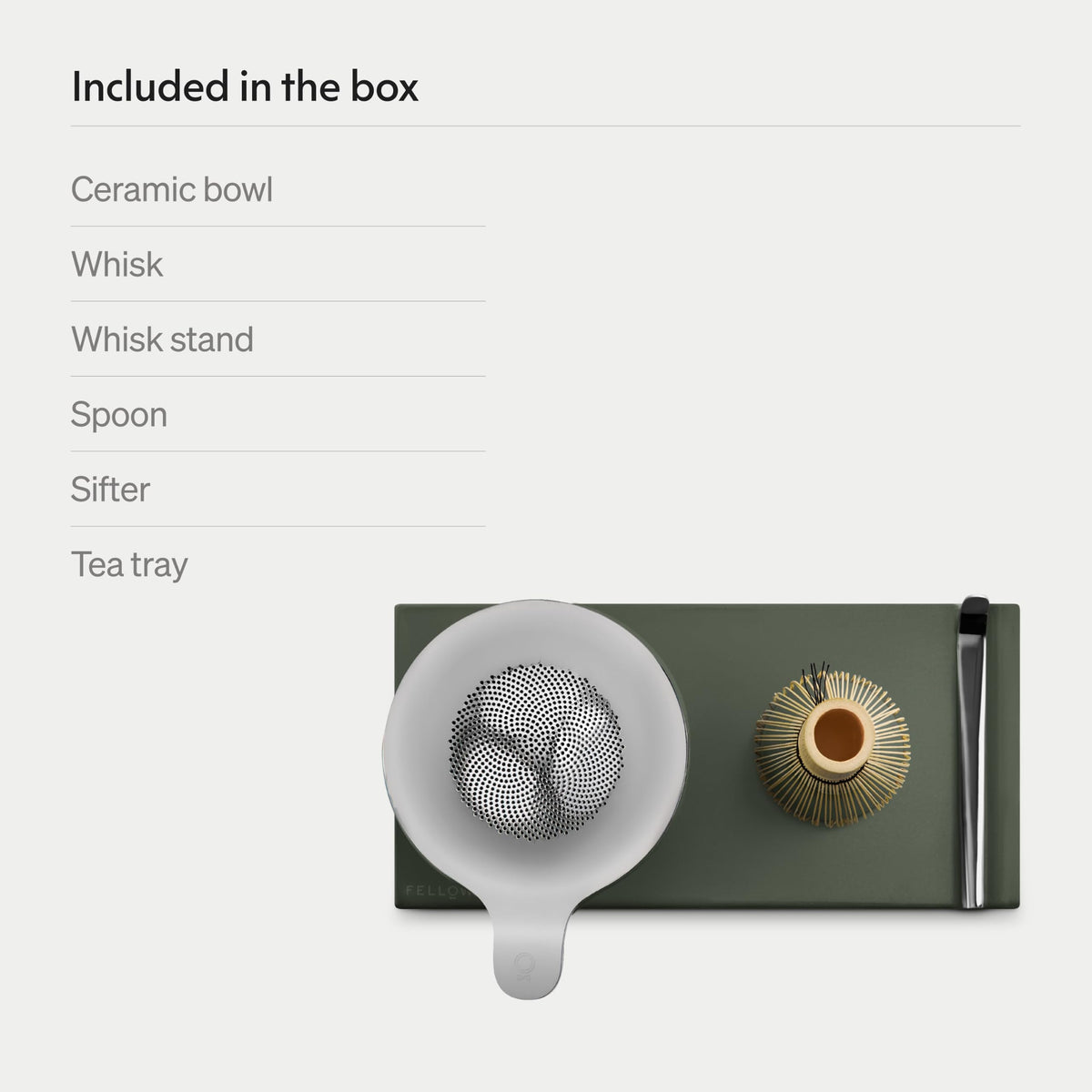 Matcha Set Complete Matcha Tea Kit with Ceramic Bowl (Woodland)