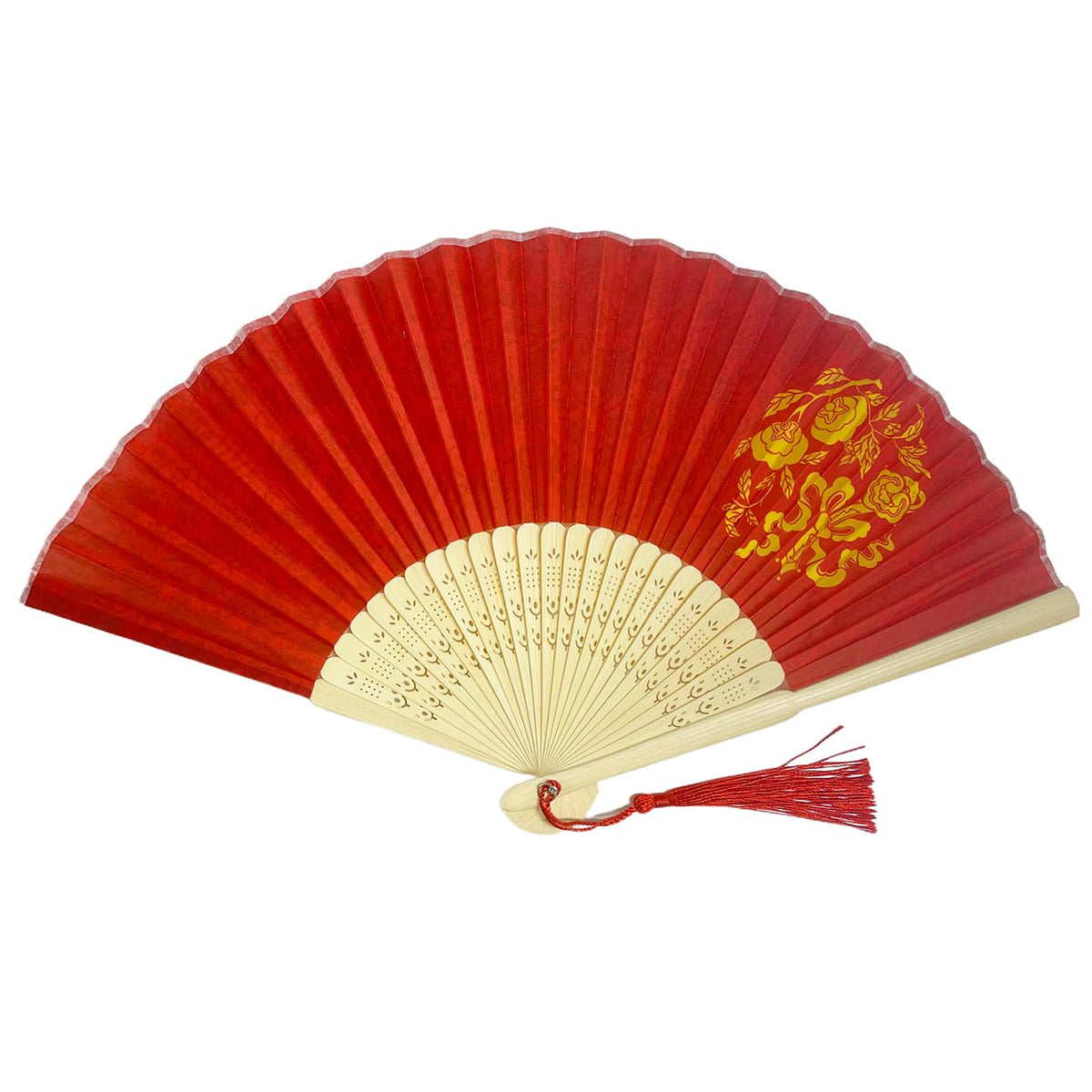 Japanese Fan Hand Portable Fan Handheld Bamboo Fans Japanese Vintage Retro Fan Home Dancing Party Wedding Silk Bamboo (Multicoloured-12)