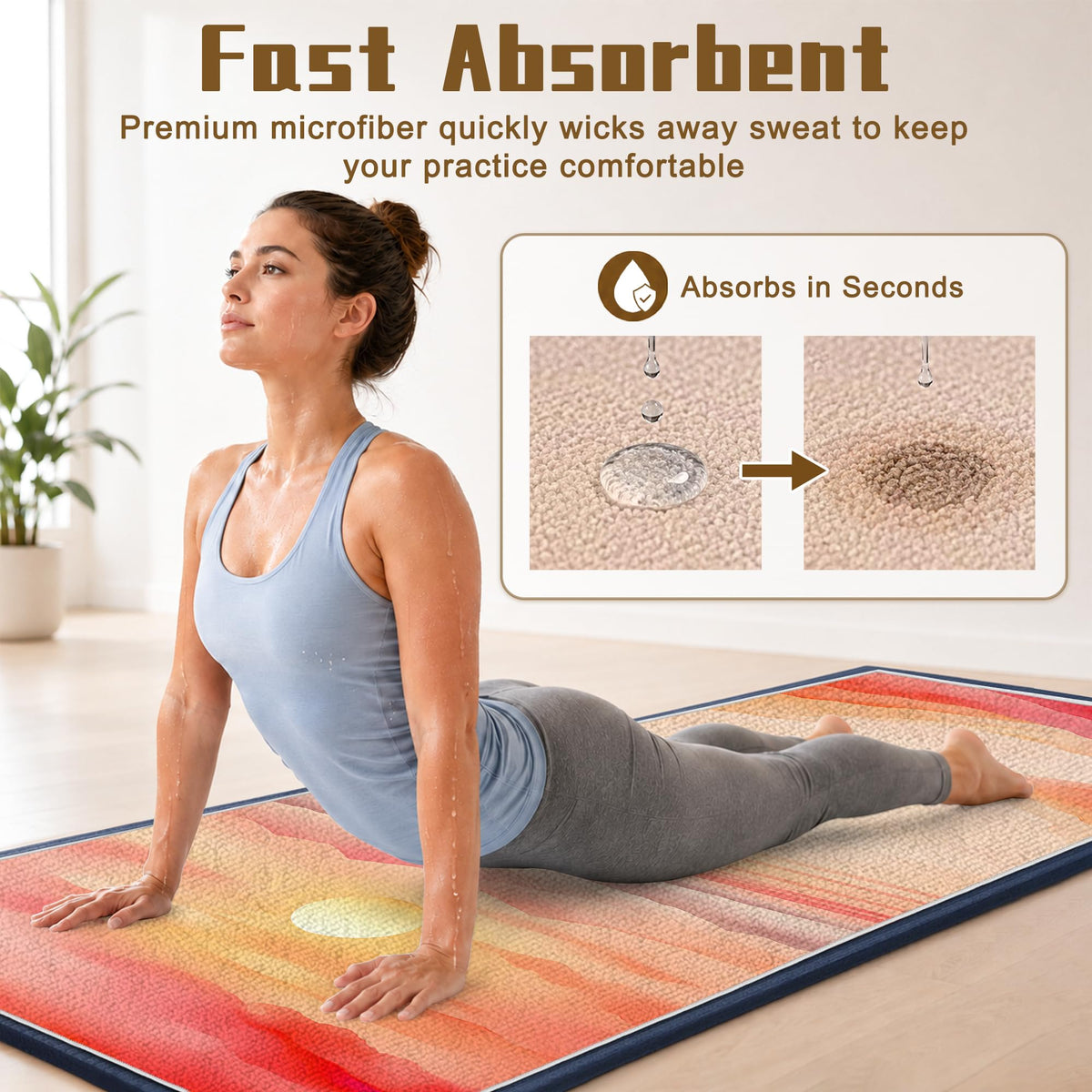 Yoga Mat Towel (Sunset / Casual)