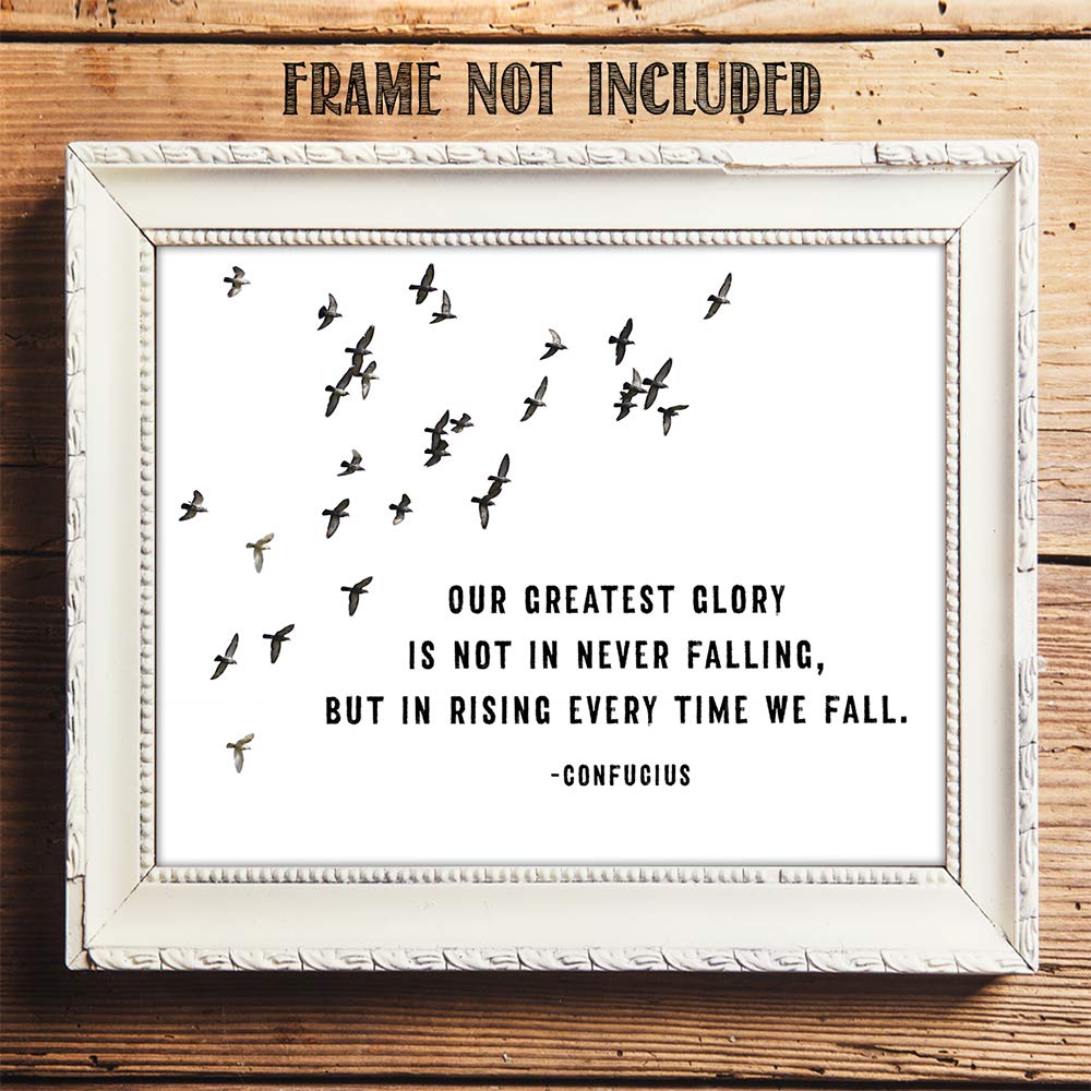 Confucius Inspirational Spiritual Quotes Wall Art Decor (Bird Flock)