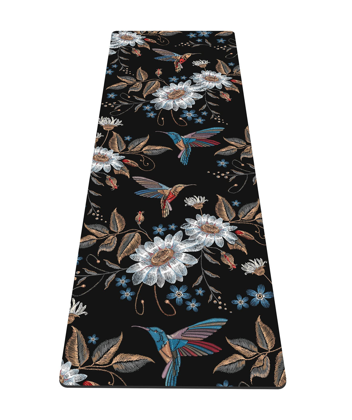 Yoga Mat Print Extra Thick TPE Non Slip Fitness Exercise Mat with Carrying Bag (Bird)