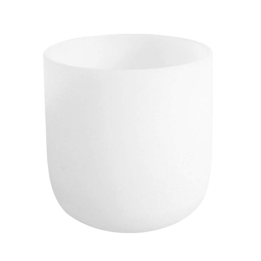 432Hz A 3rd Eye Chakra Frosted Quartz Crystal Singing Bowl 7" (7 inch / 432 Hz A note bowl)
