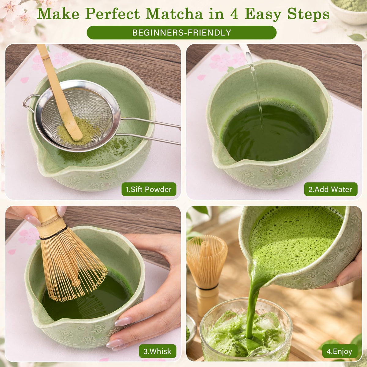 Matcha Whisk Set (Green)