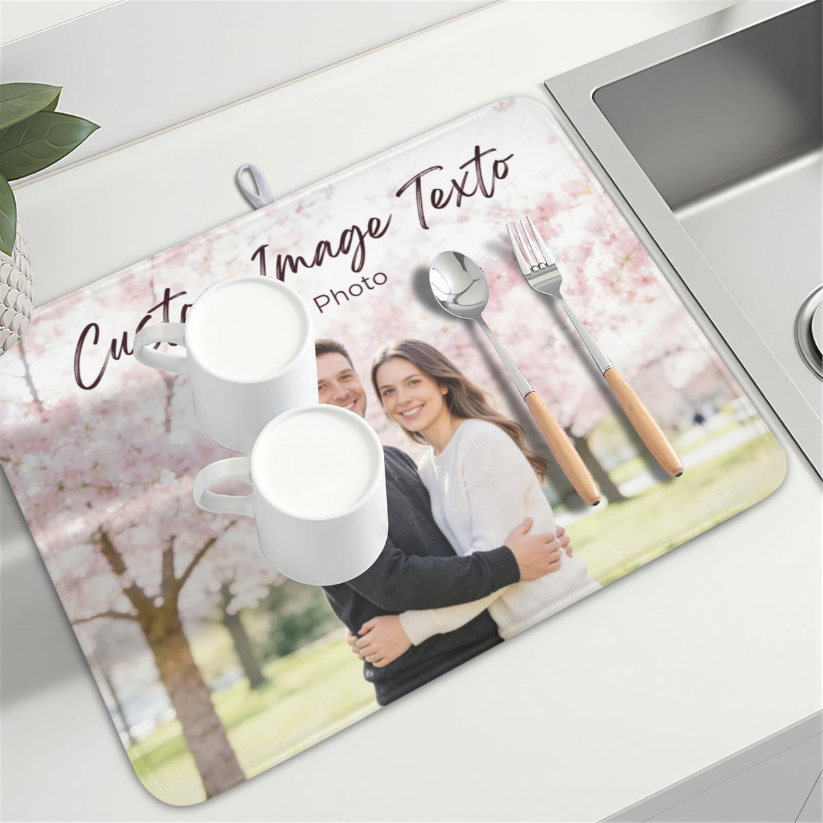 Custom Personalized Dish Drying Mat for Kitchen Counter (Custom / 18" x 24")