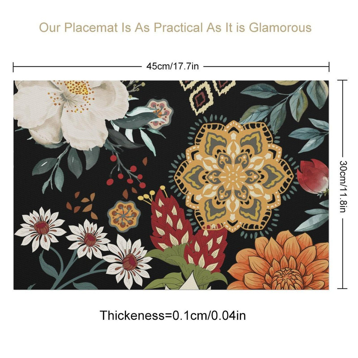 Bohemian Placemat Set of 6 (Bohok-5 / 6pcs)