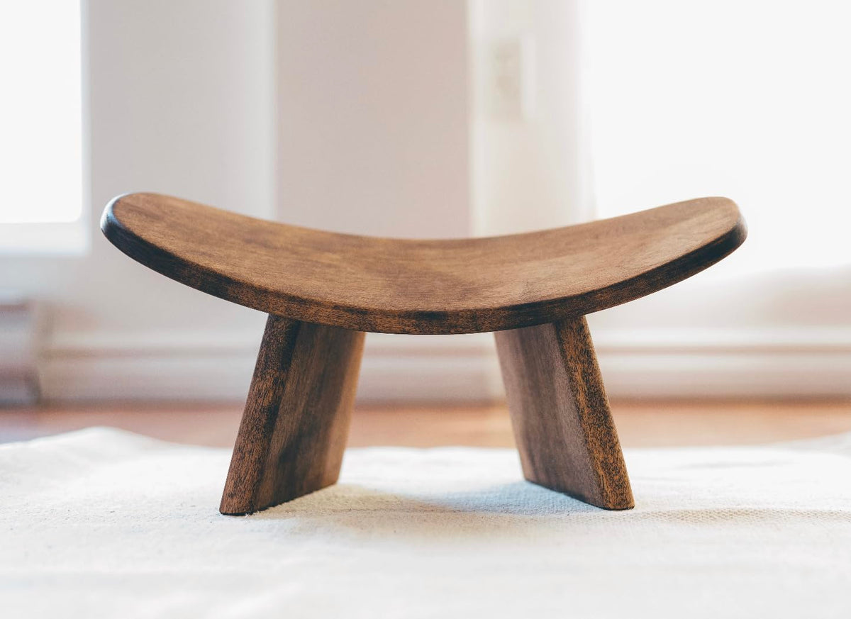 Meditation Bench IKUKO (Dark Walnut / High Height (8 inches))