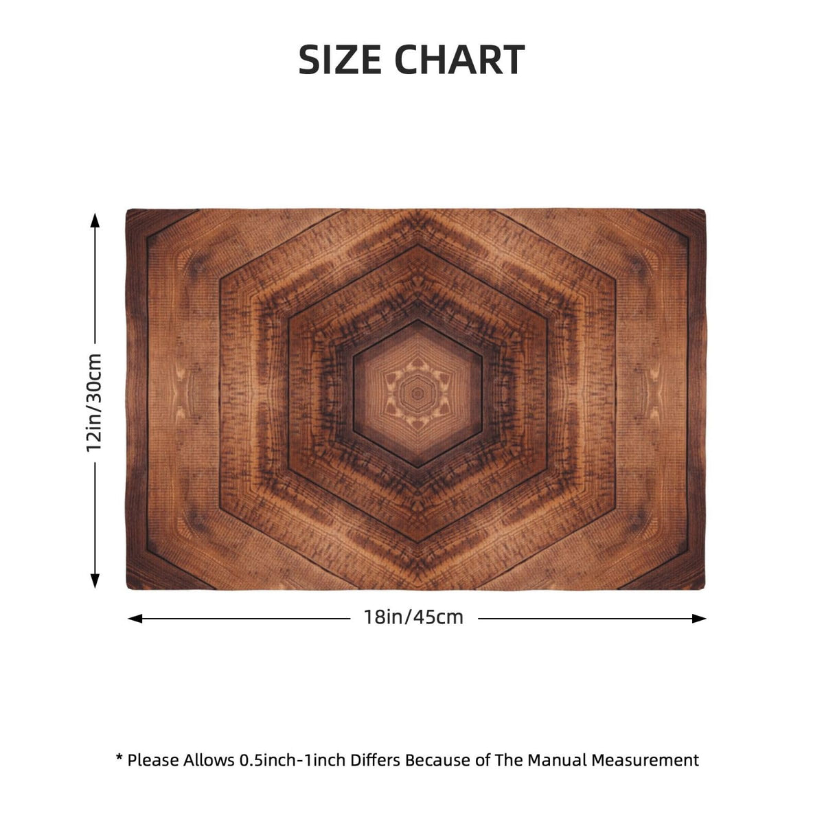 Placemats Mandala Wood Grain Place Mat Set of 4 Pieces Heat (4PCS / Mandala Wood Grain)