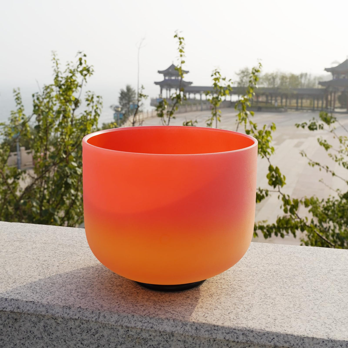 10inch Crystal Singing Bowl 432hz C Note for Sound Meditation (10"C 432hz Rainbow without bag)