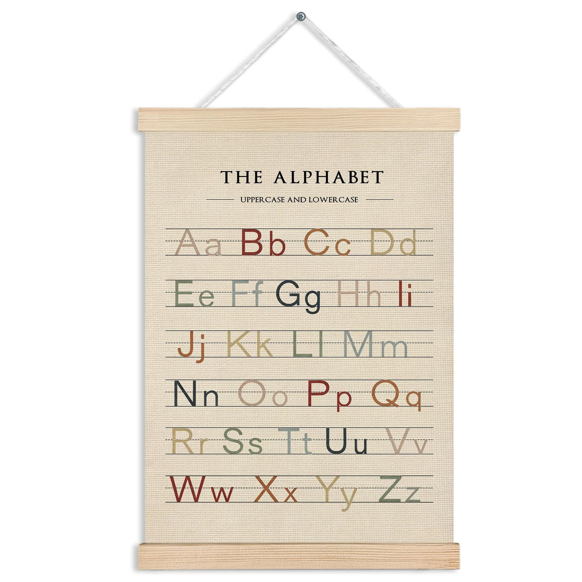 Boho Alphabet Classroom Wall Art Hanging Poster 12x16 (Alphabet-1)