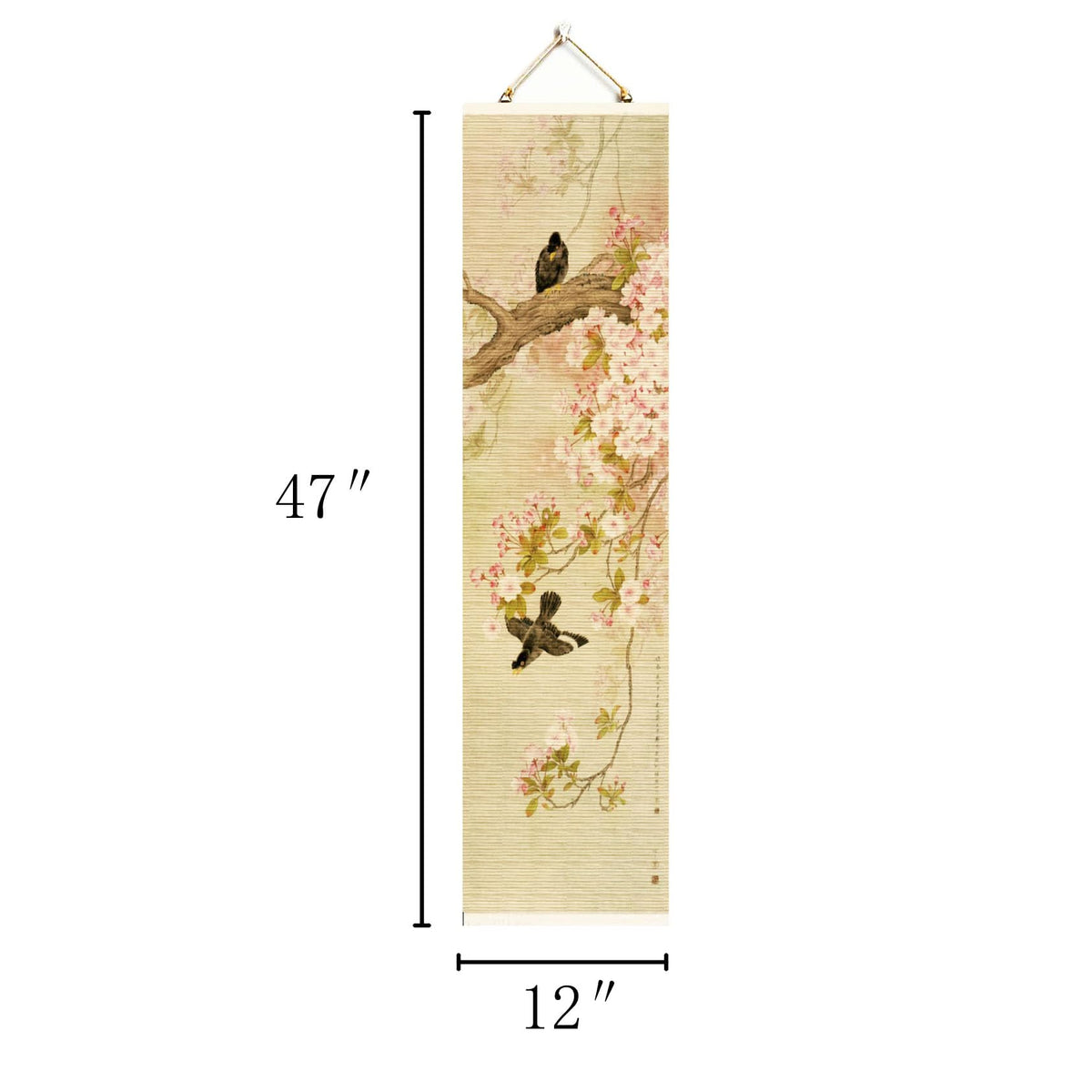 Natural Bamboo Blind Scroll Wall Art (Color-E04)