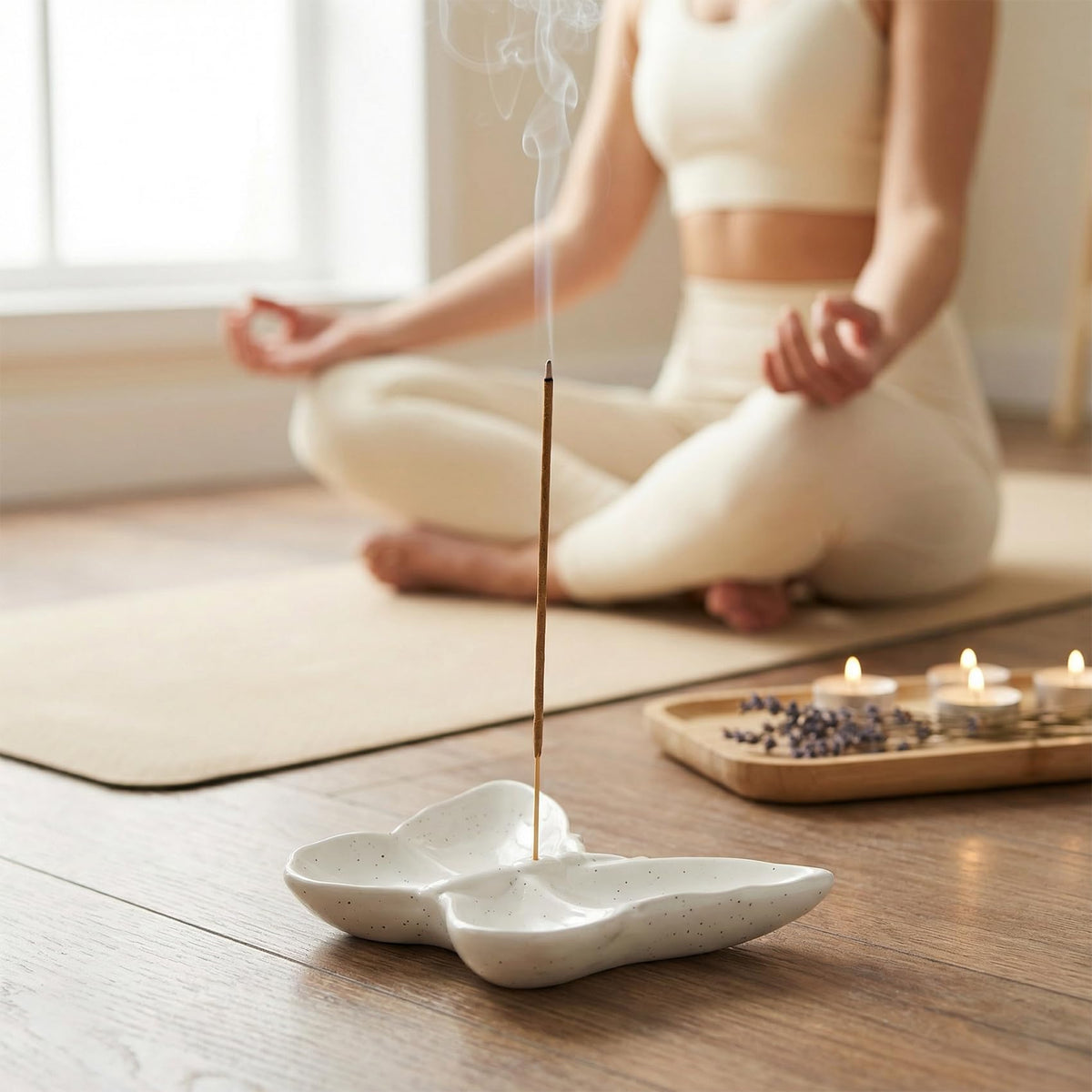 Butterfly Incense Holder for Sticks (Black White / One Size)