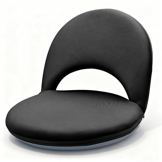 Floor Chair Floor Cushion Folding Padded Gaming Chair Adjustable 5 (Black)