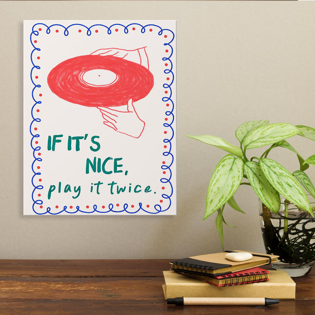 Funky Vinyl Records Wall Art Decor 11x14 Inches (Funky Vinyl Records)