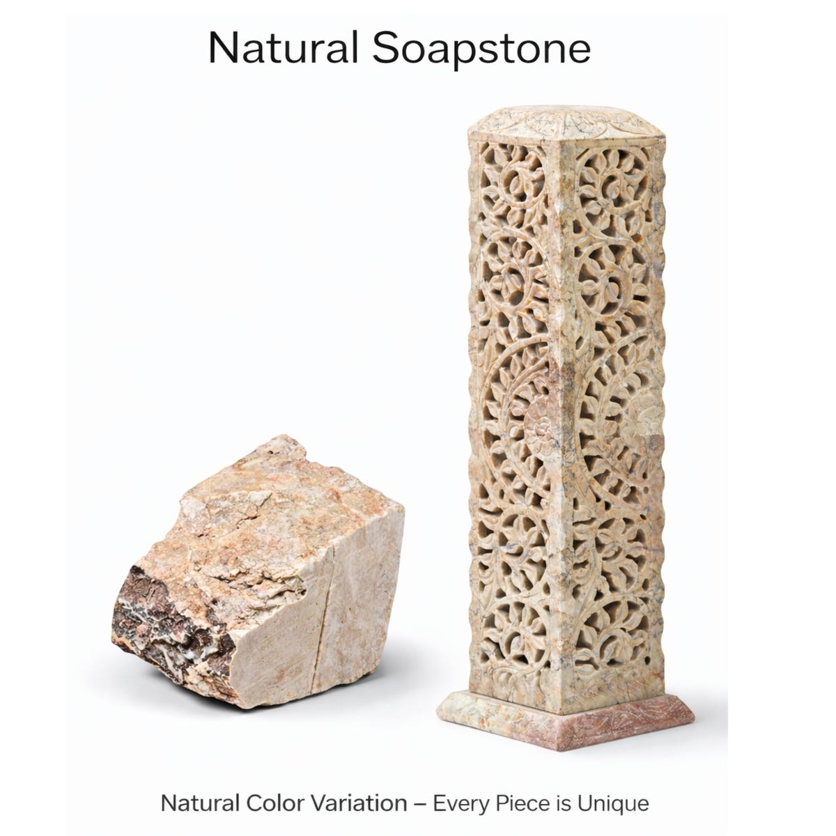 Handmade Marble Soapstone Incense Stick Burner