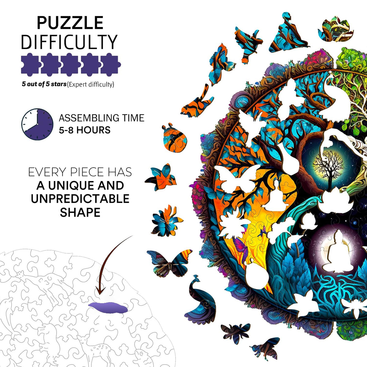 Wooden Puzzles for Adults (Extra Large)