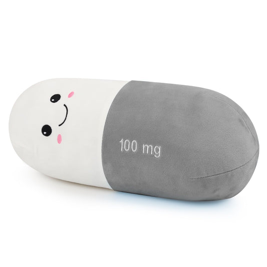Cervical Neck Roll Pill Pillow (Grey / Medium)