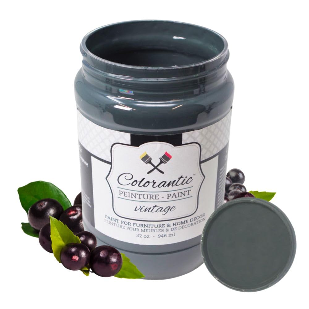 ACAI BERRY Black Chalk Paint for Furniture Painting DIY (Acai Berry / 32 Fl Oz (Pack of 1))