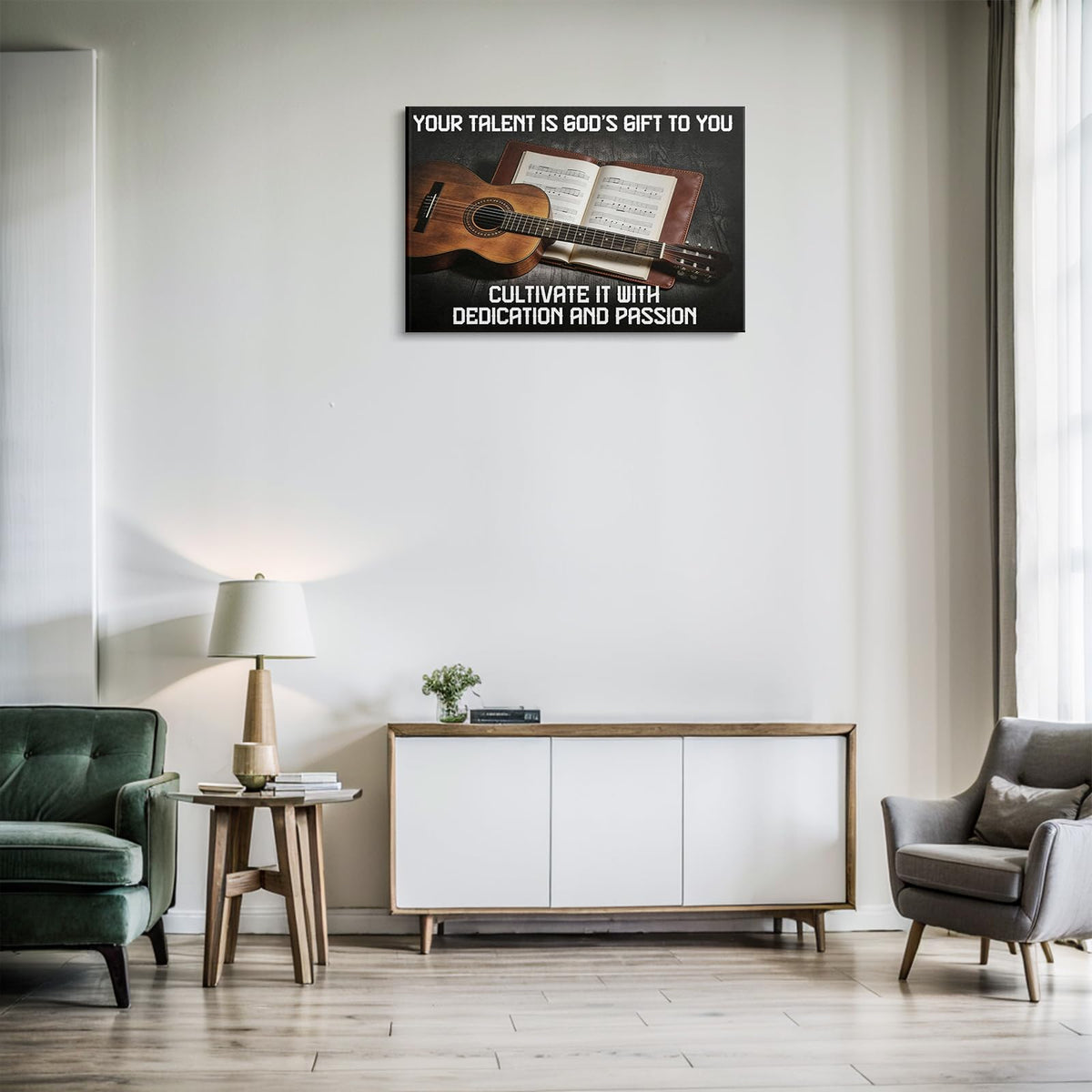 Inspirational Guitar Wall Art (1p-Guitar / 18L" x 24W")