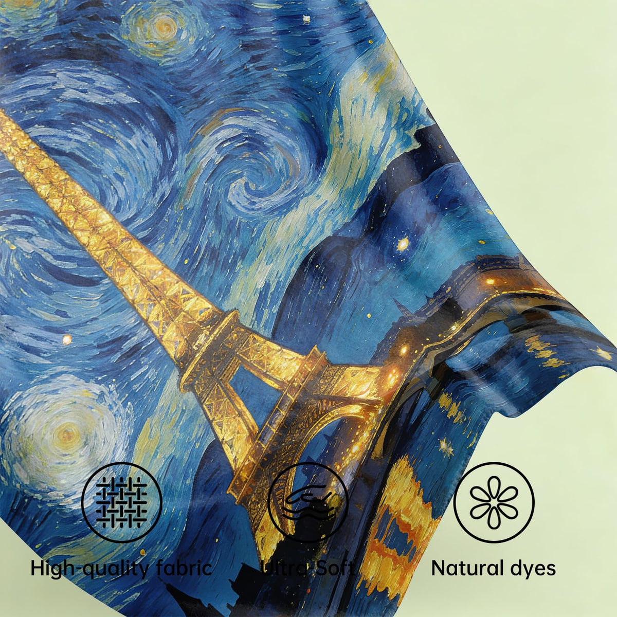 Eiffel Tower Throw Blanket Paris Starry Night Cozy Plush Flannel 30"X40" (Eiffel Tower / 30"X40")