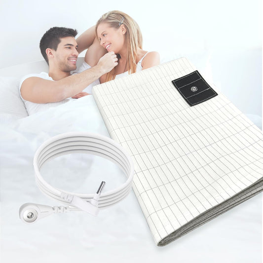 Grounding Sheet Organic Cotton Grounding Sheets for Baby Crib 10% Silver Fiber Conductive Grounding Sheets with Grounding Cord Grounding Mat for Better Sleep 27x52inch Beige (27x52inch)