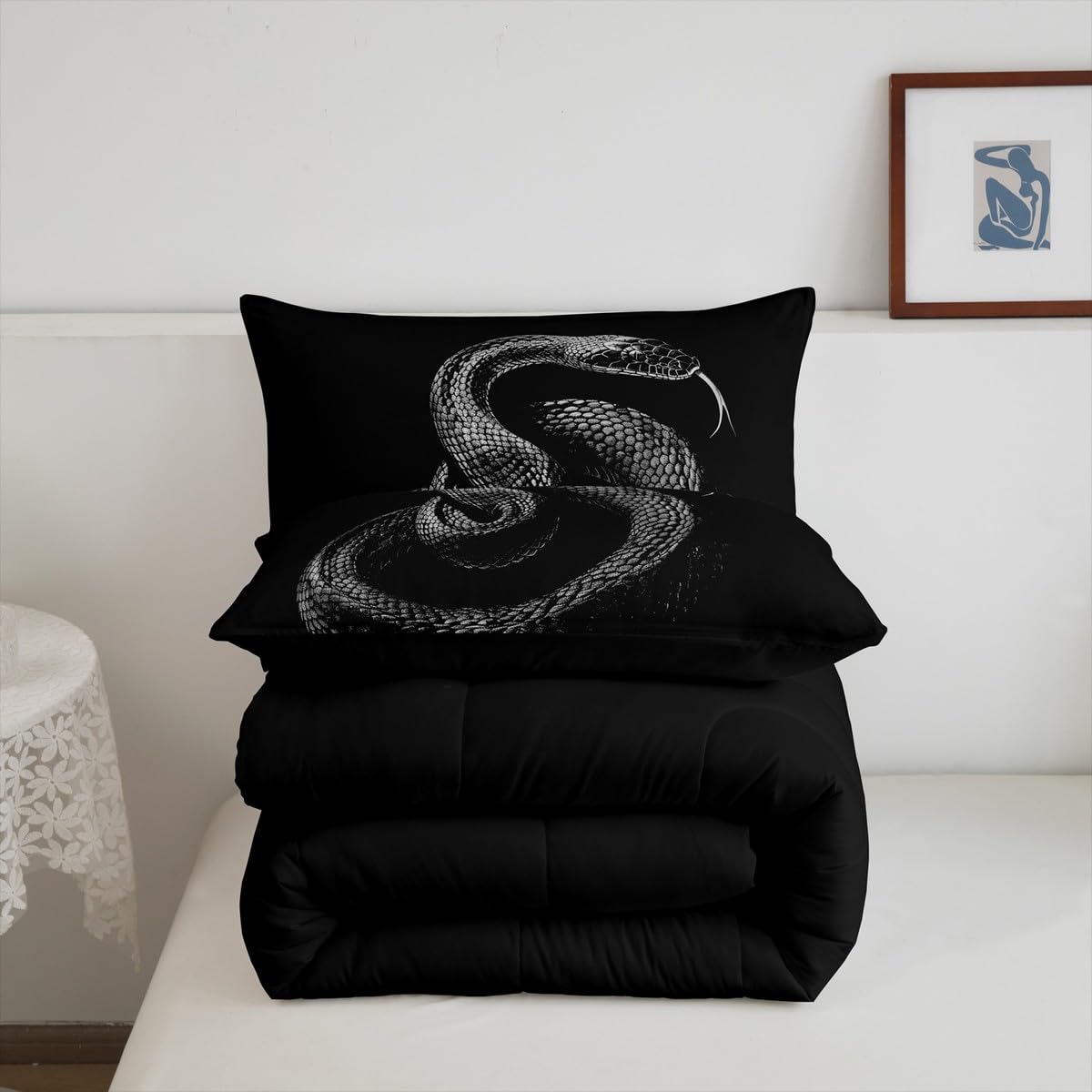Snake Comforter Set Queen Size Bedding Set (Multi 19542 / Queen)