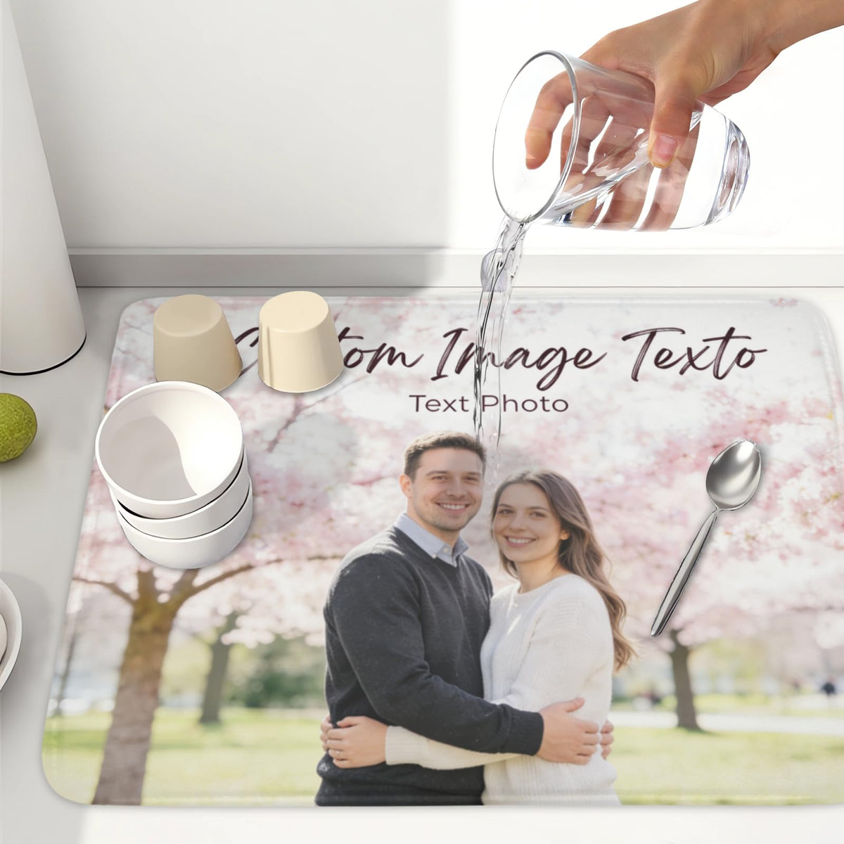 Custom Personalized Dish Drying Mat for Kitchen Counter (Custom / 18" x 24")