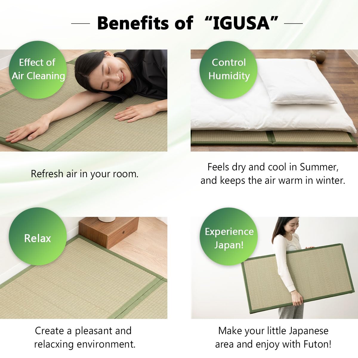 Japanese Tatami Mat Small (2'11" x 6'7" (Rectangular) / Natural)