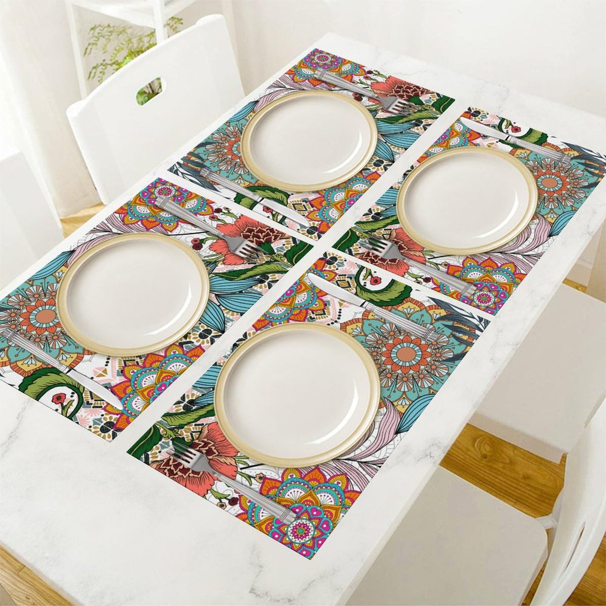 Boho Floral Placemat Set of 4 (Bohok-7 / 4pcs)
