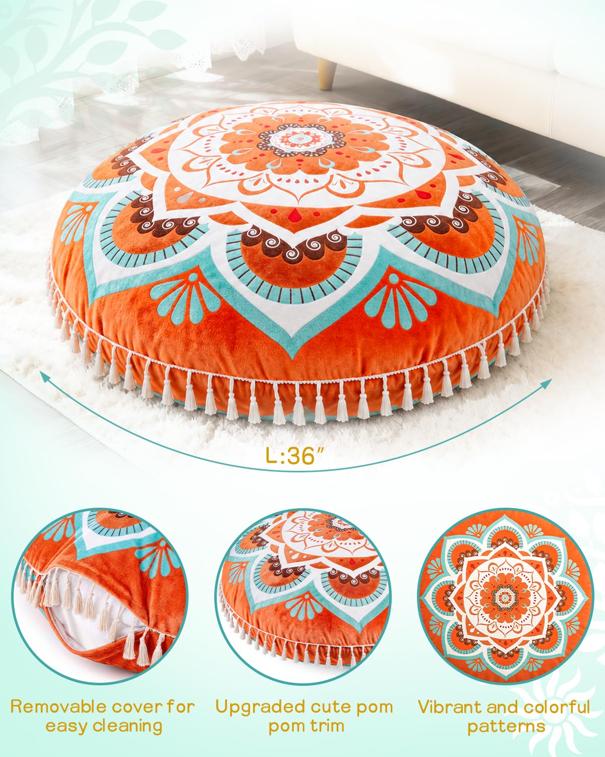 Meditation Cushion (Orange)