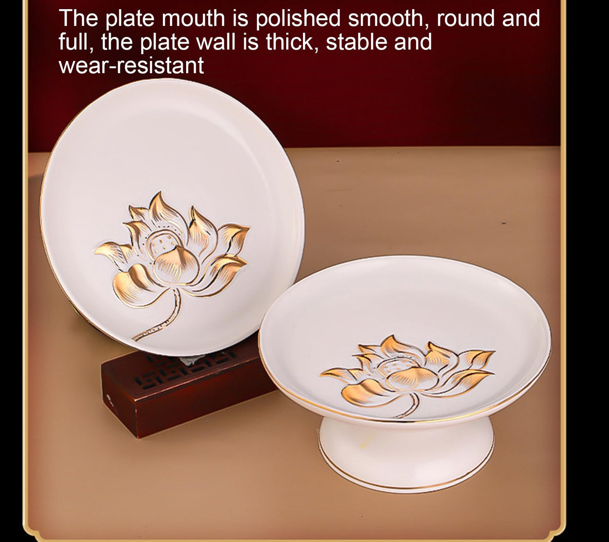 Buddhist Plate Offering Bowls Tray (8in / C)
