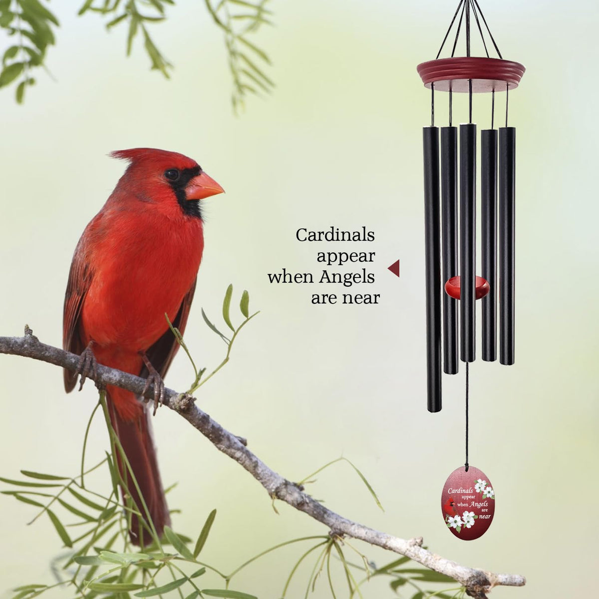 Windchime Cardinal Memorial Wind Chimes (Mom)