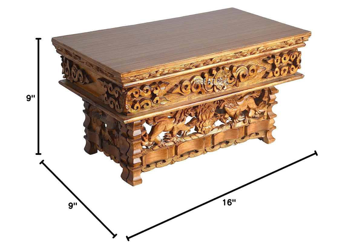 Small Snow Lion Altar Table (Small Snow Lion)
