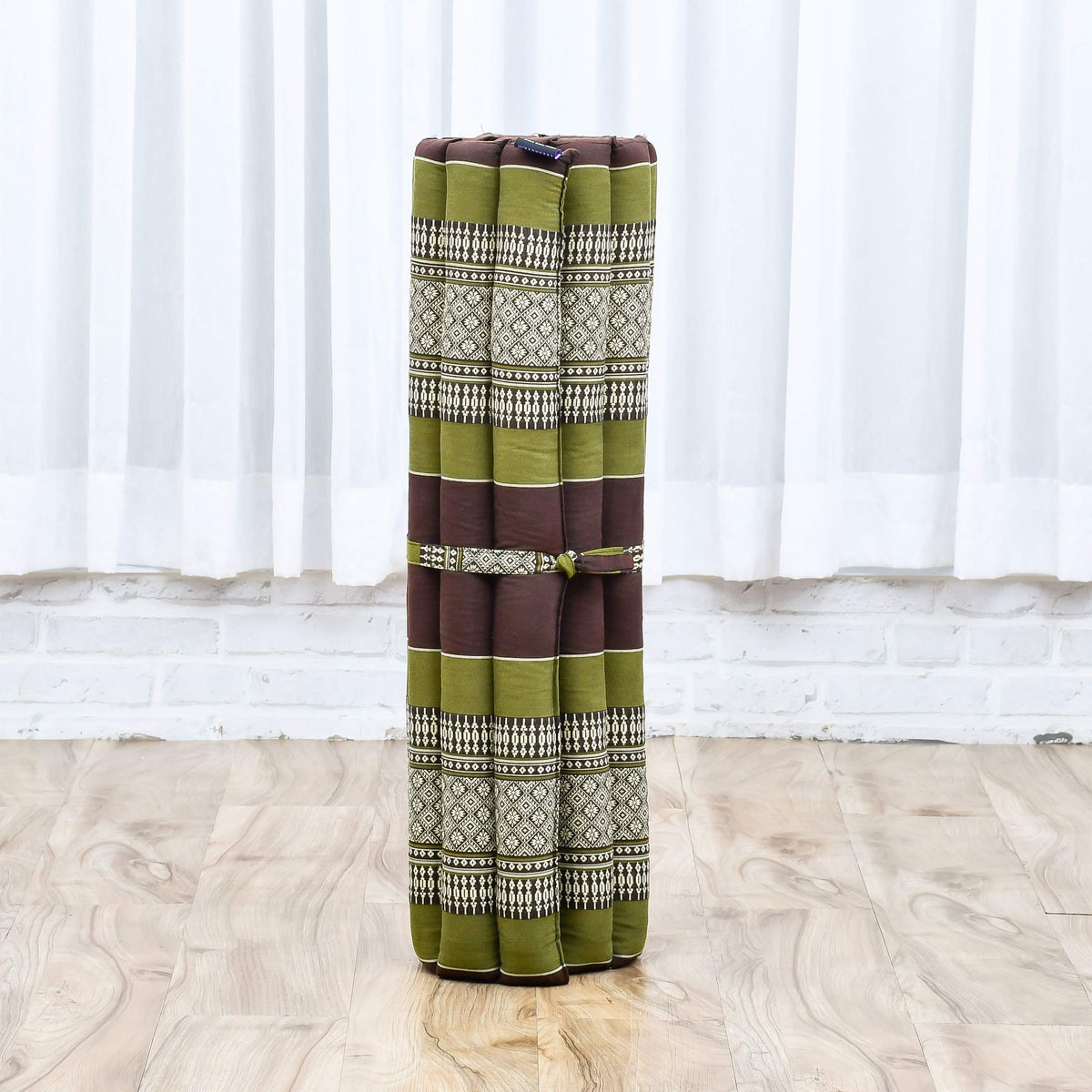 Meditation Cushion Zafu & Zabuton Set 28 x 28 inches Kapok Zazen (Sf20 - Brown, Green)