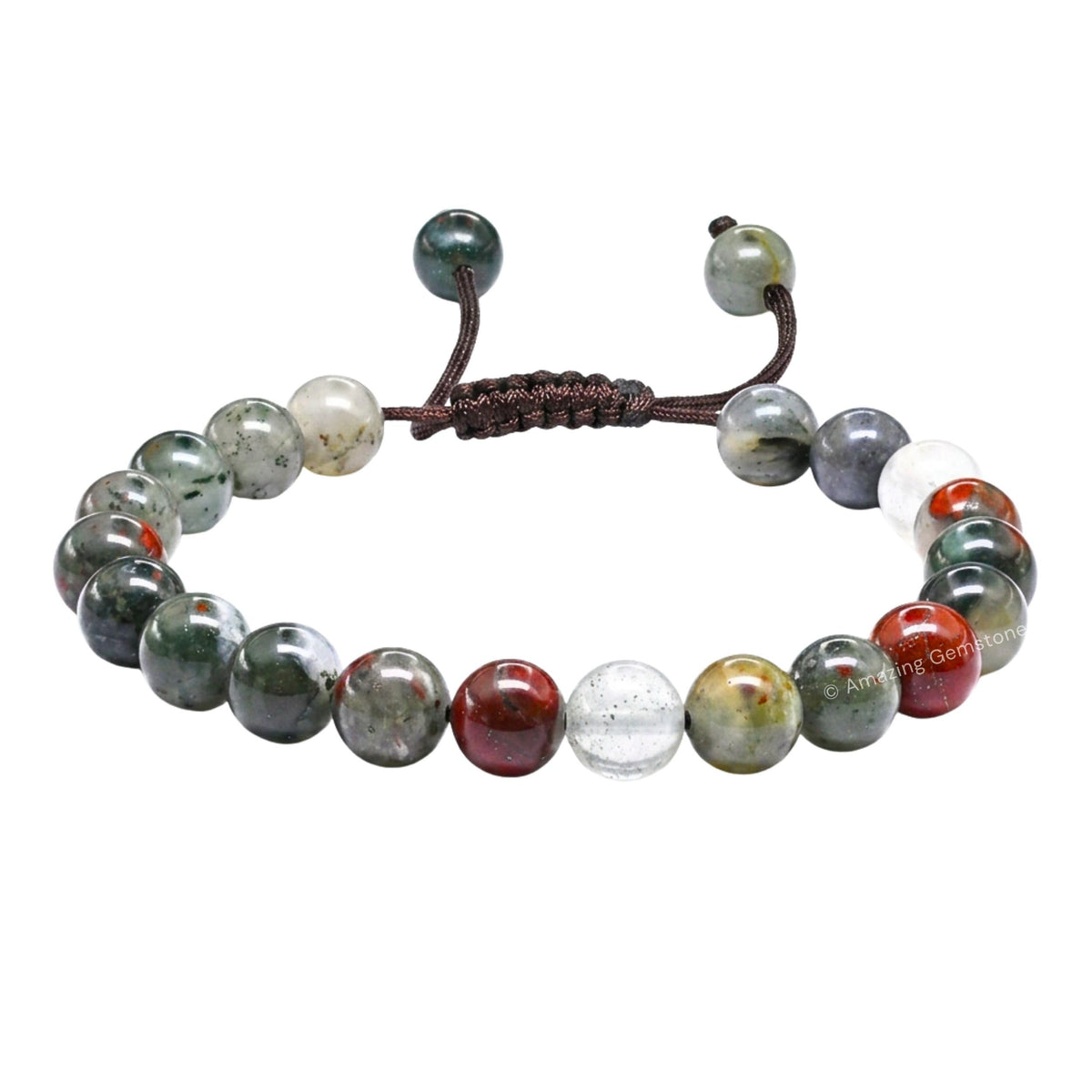 African Bloodstone Bracelet for Women Men's Gifts (African Bloodstone)