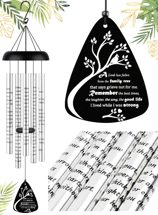 32'' Sympathy Wind Chime Memorial Gift for Loss of Dad Mom Cardinal (32 inches)
