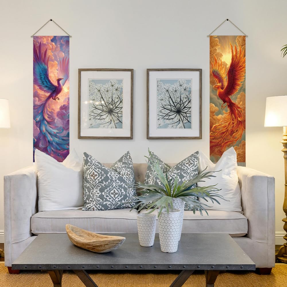 2Pcs Phoenix Tapestry (Multicolor-Phoenix)