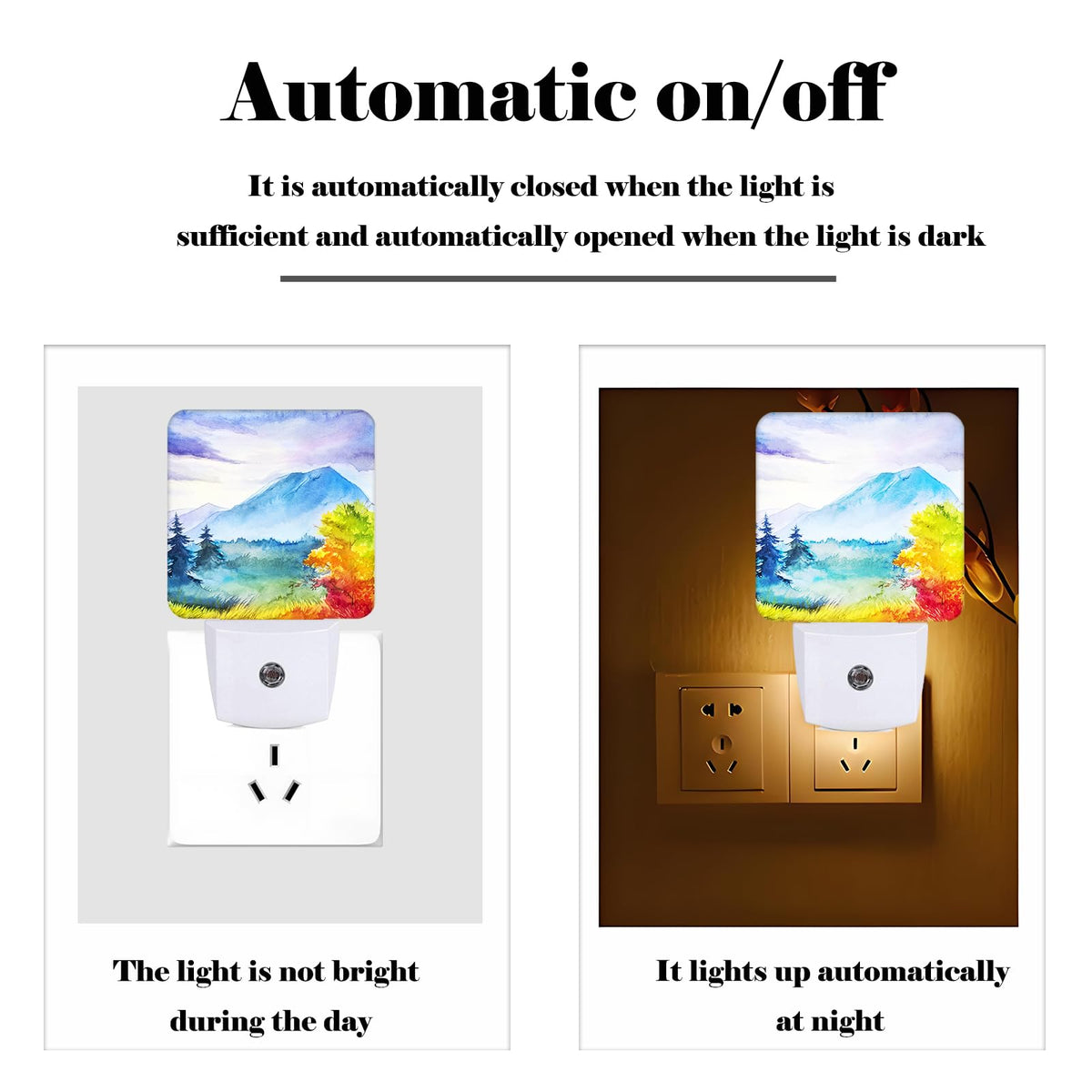 Watercolor Mountains and Forest Night Light (Watercolor Mountains and Forest)