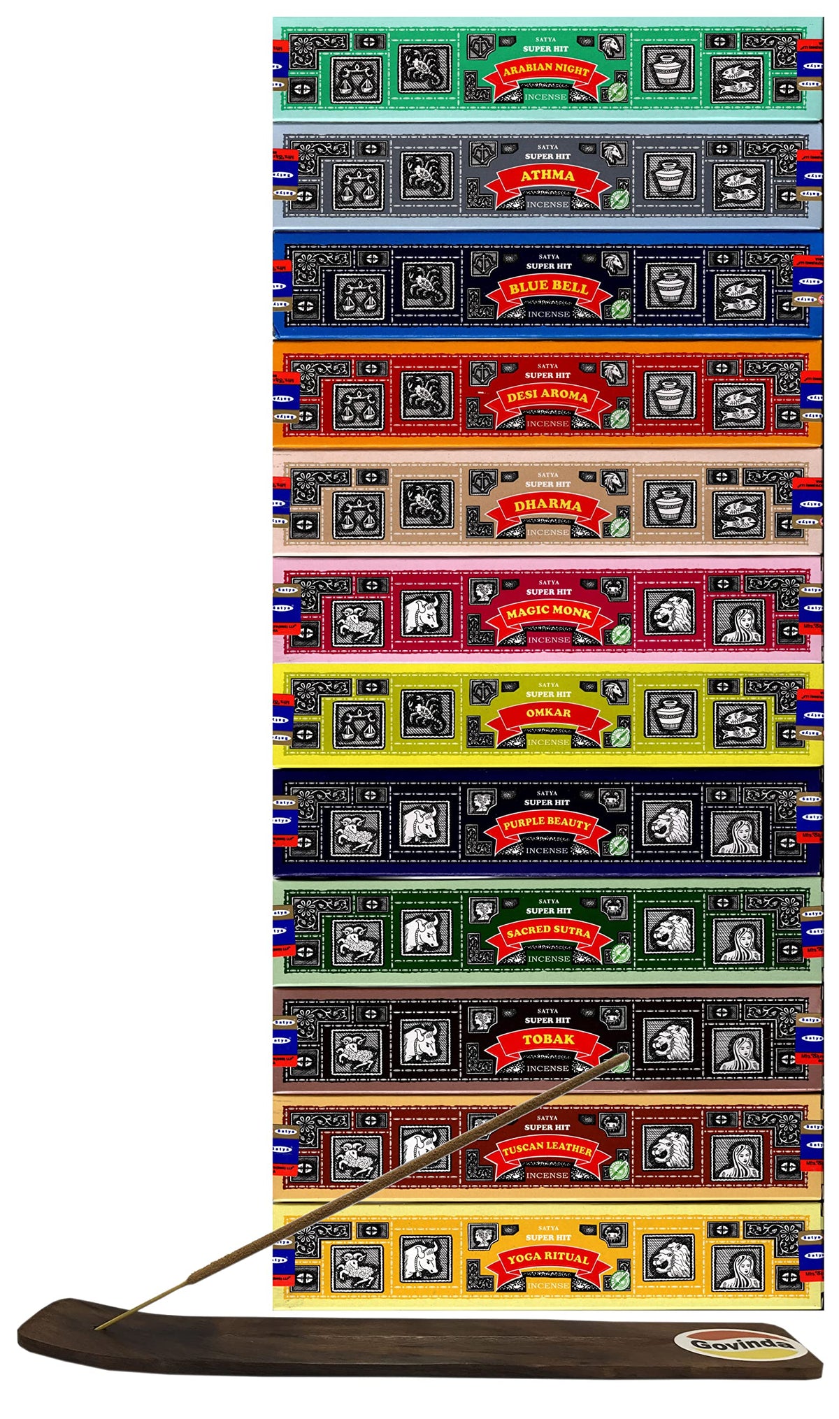 Incense Stick Holder Bundle with Satya Bangalore (Super Hit Variety)