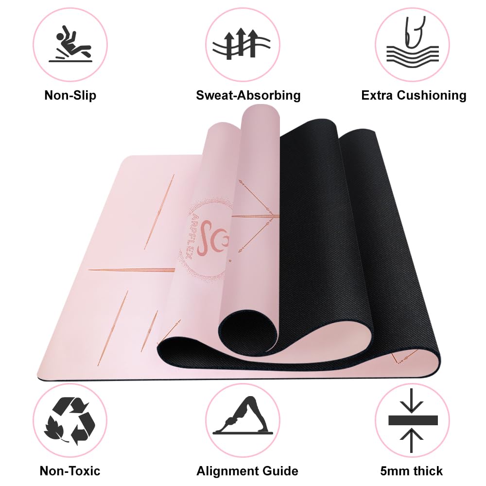 Natural Rubber Yoga Mat (Soft Rose)