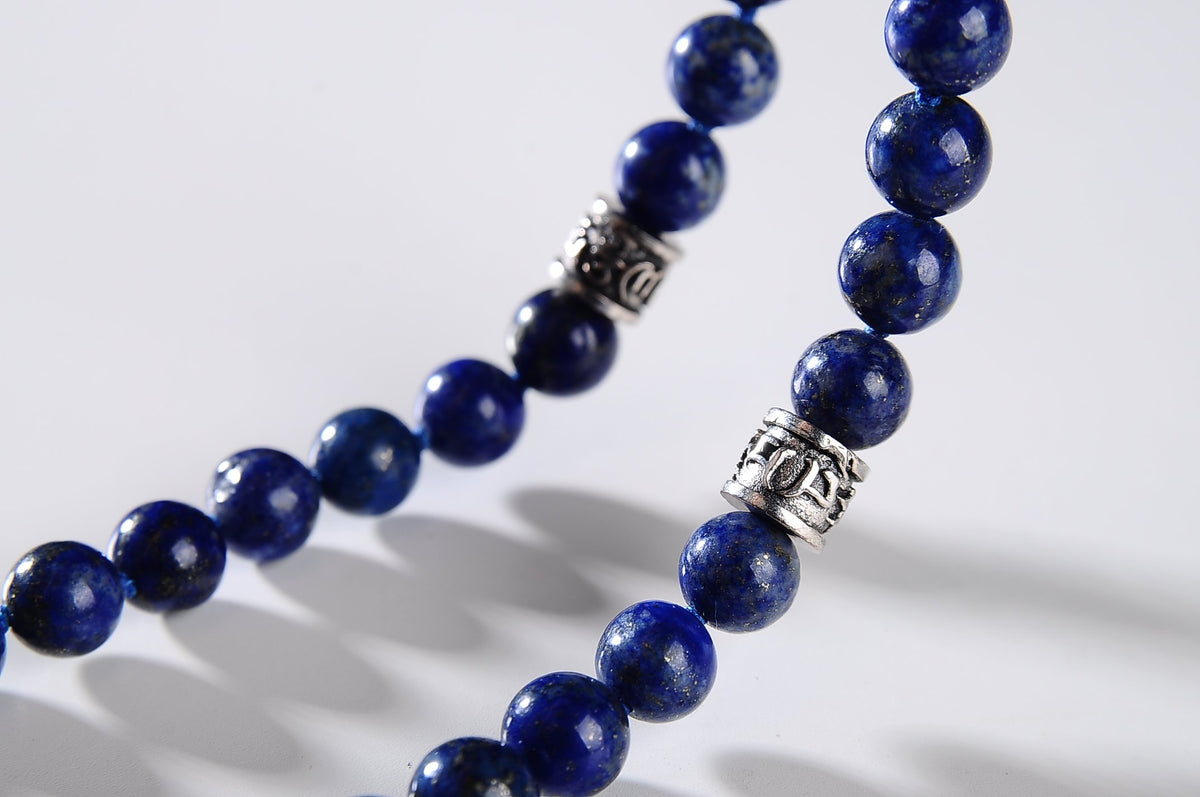mala beads necklace for women man (lapis lazuli)