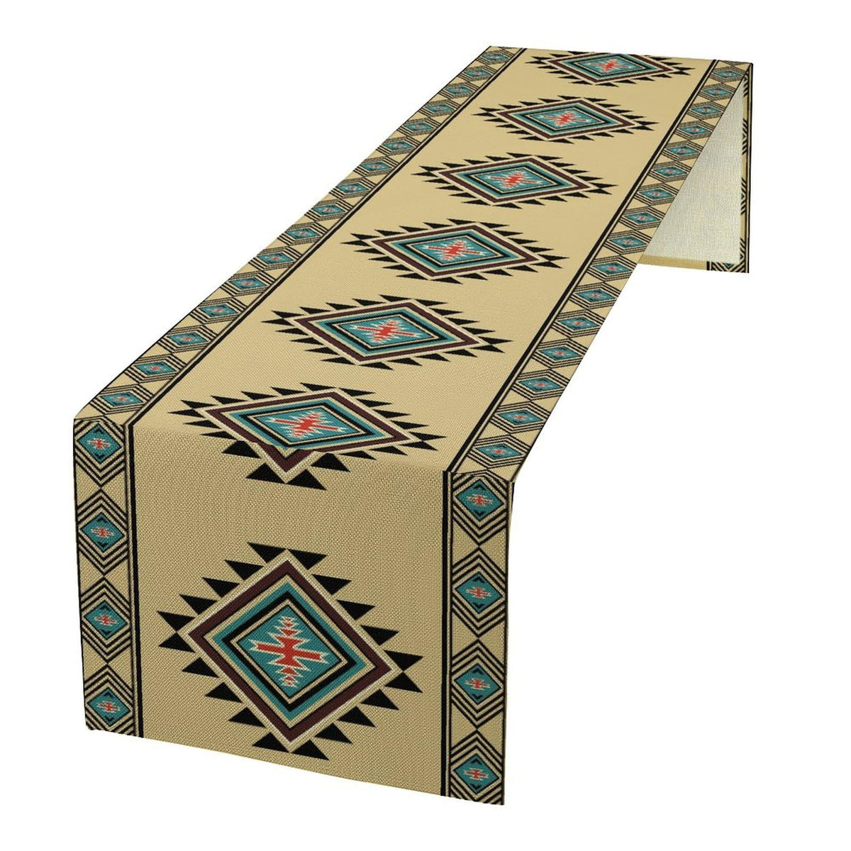 Aztec Table Runner Rustic Country Colorful Aztec Tribal Geometric Shape Ethnic Southwest Runner for Table Home Decor for Kitchen Table Dining Coffee Table 13x108 inch (13x108inch / Aztec 1)