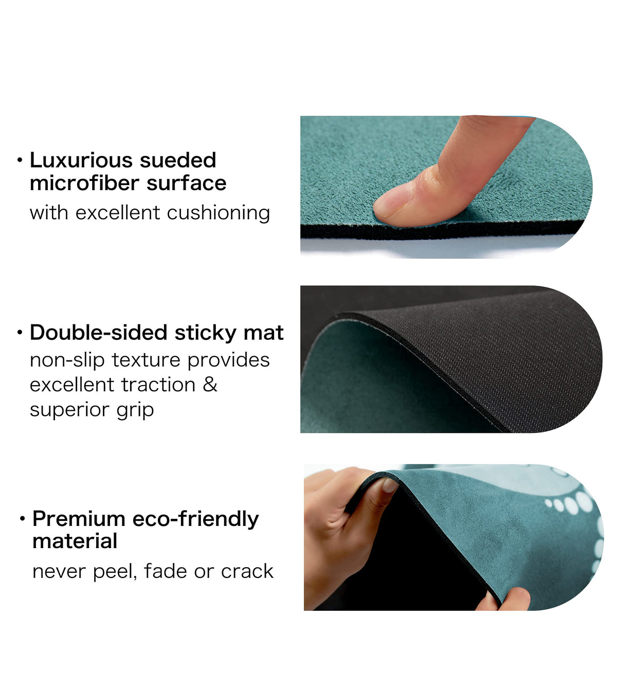 Large Round Yoga Mat 4.6’ x 3.5mm for Exercise Premium Extra Thick (blue blossom)